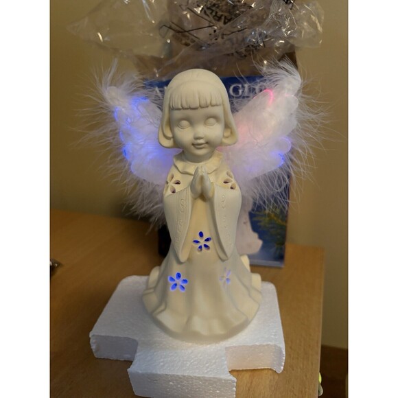 Angel's Glow Illuminated Sculpture Angel w/Wings-Christmas- Colorful -NIB- - Picture 6 of 10